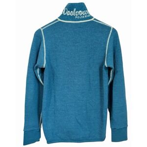 Woolpower Ullfrotte Full Zip Jacket Womens Size XS Teal Blue Merino Wool Swedish